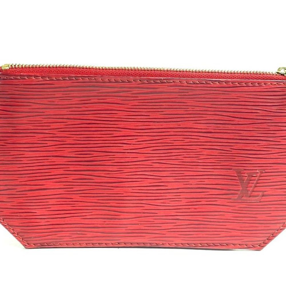Louis Vuitton Red Epi Geometric Sac Pouch Pochette